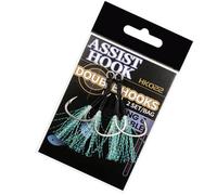 Qsvbeeqj Slow Fall Jigs Fishing Hook Dancing Stingers Jigging Lures Assist Hooks With Teasers Replacement 2 Pack