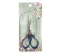 Qsvbeeqj Small Modern Embroidery, Dressmaking, Fabric Scissors - Stainless Steel Blades - Blue