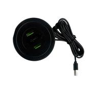 Qsvbeeqj Sofa Desktop Hole Embedded USB Charging Adapter USB C Phone Charging Adapter for Laptop PC Office Mobile Phone Sofa USB Charging Station