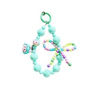 Qsvbeeqj Sparkling Crystal Bead Cellphone Chain Strap Fashionable Phone Lanyard Keychain Decorative Charm For Women Accessories Crystal Bead Phone Lanyard Keychain