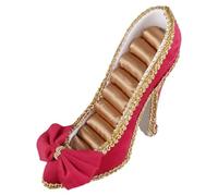 Qsvbeeqj Sparkling Shoe Shape Jewelry Holder Stand with Multiple Storage Compartments Suitable for Earrings Rings and Necklaces High Heel Holder