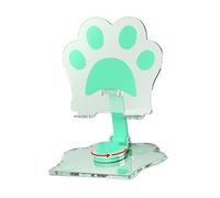 Qsvbeeqj Strong Clear Phone Holder with No Slip Pad Acrylic Desktop Mobile Phone Stand for Tablets up to 12 9 Inch Ergonomic Acrylic Laptop Stand with Cat Paw Design