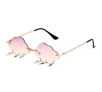 Qsvbeeqj Stylish Clouds Sunglass For Girls Boys Photo Props Travel Cool Shades Frameless Cool Glasses Girls Boys
