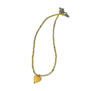 Qsvbeeqj Sweet Heart Pendant Necklace Temperament Collar Necklaces Clavicle Chain Choker Jewelry Colorful Beaded Necklace, Crystal, Cubic Zirconia