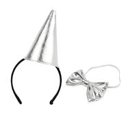 Qsvbeeqj Tin Man Hat Headwear Bowtie Roleplay Accessories For Costume Parties Stage Performances Adult Kids Halloween Party Props Tin Man Bowknot And Hat Set
