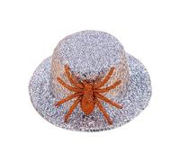 Qsvbeeqj Tiny Cowgirl Hairpins With Spiders For Western Theme Parties Cosplay Halloween Leprechaun Accessories Handmade Top Hat Hair Clip