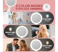 Qsvbeeqj Two Sided Lighted Glasses 1X5X10X30X Magnify Glass Foldable Design 1000mAh Battery For Professional Cosmetic Glasses Rechargeable Makeup