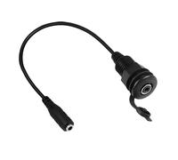 Qsvbeeqj Versatility 3.5mm Stereo Panel Cable for Seamlessly Integration in Various Music Systems and Environment 300mm Stereo Panel Mount Connectors