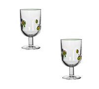 Qsvbeeqj Vintage Lemon Pattern Juices Glasses Set of 4 Sturdy 360ml Glass Cups for Cocktails Water Decor Party Essential Classical Lemon Pattern Drinkware