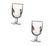 Qsvbeeqj Vintage Lemon Pattern Juices Glasses Set of 4 Sturdy 360ml Glass Cups for Cocktails Water Decor Party Essential Classical Lemon Pattern Drinkware