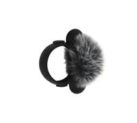 Qsvbeeqj Wireless Furry Windscreen Cover for Magnetic Lavalier Microphone Reduces Wind Noise Windproof Lapel Windscreen Reusable Wind Protection