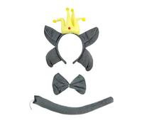 Qsvbeeqj Wolf Costumes Set Wolnie Ears Headband Bowtie Tail Tutu Skirts Gloves For Kids-Halloween Costume Cosplay Party Props Wolf Costume Adult Woman Men Big-bad-wolf Costume-kids