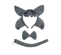 Qsvbeeqj Wolf Costumes Set Wolnie Ears Headband Bowtie Tail Tutu Skirts Gloves For Kids-Halloween Costume Cosplay Party Props Wolf Costume Adult Woman Men Big-bad-wolf Costume-kids