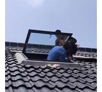 QSVPWNCBN Customizable Heavy Duty Roof Deck Hatch & Window Well Covers, Tempered Glass & Aluminum Frame Egress Skylight for House, Hotel, Hospital (55x60cm/21.7x23.6in)