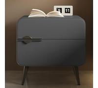 QSVPWNCBN Table de Chevet à 2 tiroirs, Table de Nuit Moderne en Bois, Petite Table d'appoint avec Rangement et revêtement en Cuir Microfibre, idéale pour Les Petits espaces, la Chambre et Le Salon.