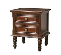 QSVPWNCBN Table de Chevet en Bois, Table de Nuit Moderne, Table d'appoint Style Milieu du siècle avec Pieds en Bois Massif et poignées en métal, idéale pour la Chambre, Le Salon ou Le Bureau.