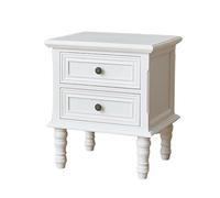 QSVPWNCBN Table de Chevet en Bois, Table de Nuit Moderne, Table d'appoint Style Milieu du siècle avec Pieds en Bois Massif et poignées en métal, idéale pour la Chambre, Le Salon ou Le Bureau.