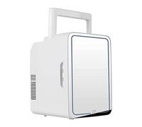 QSWL Mini Fridge 12 Liter Portable Small Desk Refrigerator, Compact Cooler And Warmer For Bedroom, Dorm, Office, Car, Mirror Beauty RefrigeratorDC12V 24V (Color : A, Size : 24V110/220V)