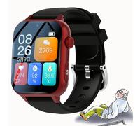 QSWLHLYY Senior Smart Watch, Fall Alert Devices Gps Tracker, with Call Function & Video Call, 1.83" Display 830mah Battery Capacity, for Patients And Elderly Parents Red