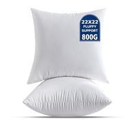 QSWRD 55 x 55 CM Cushion Inserts Pack of 2 Large White Decorative Square Throw Pillow Inserts for Living Room Couch Bed Sofa Cushion Sham Stuffer Indoor