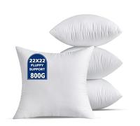 QSWRD 55 x 55 CM Cushion Inserts Pack of 4 Large White Decorative Square Throw Pillow Inserts for Living Room Couch Bed Sofa Cushion Sham Stuffer Indoor