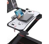 Qsxou Treadmill Desk Attachment,Peleton Tread Tray Accessories Laptop Stand with Tablet Holder and Edge Protector,Treadmill Workstation for Home/Office