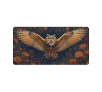 QSYFNBZL Computer Mouse Pad Colorful Owl Extended Mousepad 30x60cm Large Desk Mat with Non Slip Base And Stitched Edge for Office Gaming