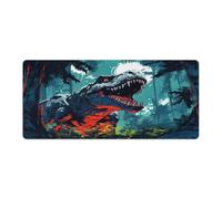QSYFNBZL Computer Mouse Pad Dinosaurs in The Jungle Washable Mouse Mat 40x90cm Desk Mat with Non Slip Rubber Water Resistant Surface for Home Office Gaming Room