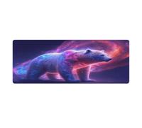 QSYFNBZL Computer Mouse Pad Galaxy Polar Bear Extra Large Mouse Mat 30x80cm Desk Mat with Anti Slip Rubber Base Extended for Office Home