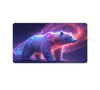 QSYFNBZL Computer Mouse Pad Galaxy Polar Bear Extra Large Mouse Mat 40x75cm Desk Mat with Anti Slip Rubber Base Extended for Office Home