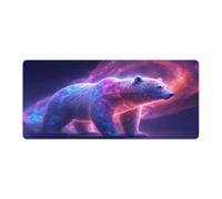QSYFNBZL Computer Mouse Pad Galaxy Polar Bear Extra Large Mouse Mat 40x90cm Desk Mat with Anti Slip Rubber Base Extended for Office Home