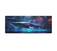 QSYFNBZL Computer Mouse Pad Neon Predator Washable Mouse Mat 30x80cm Desk Mat with Non Slip Rubber Water Resistant Surface for Home Office Gaming Room