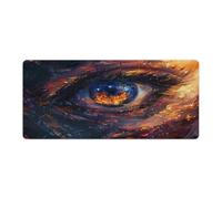 QSYFNBZL Computer Mouse Pad Oil Painting Style Eyes Washable Mouse Mat 40x90cm Mice Pad for Laptop Computer PC Office Cute Design Desk Accessories