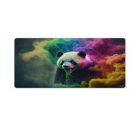 QSYFNBZL Computer Mouse Pad Panda in Colourful Clouds Washable Mouse Mat 40x90cm Mice Pad for Laptop Computer PC Office Cute Design Desk Accessories