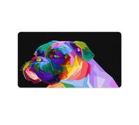QSYFNBZL Extended Mouse Pad Colorful Boxer Dog Computer Keyboard Mouse Mat 40x75cm Keyboard Desk Mat for Office And GamingNon Slip Rubber Base
