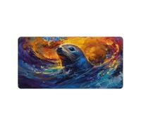 QSYFNBZL Extended Mouse Pad Oil Painting Seal Computer Keyboard Mouse Mat 30x60cm Table Mat for Laptop PC Cute Office Supplies Desk Decro Accessories