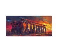 QSYFNBZL Extended Mouse Pad Oil Painting Style Building Computer Keyboard Mouse Mat 40x90cm Table Mat for Laptop PC Cute Office Supplies Desk Decro Accessories