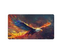 QSYFNBZL Extended Mouse Pad Oil Painting Style Eagle Computer Keyboard Mouse Mat 40x75cm Table Mat for Laptop PC Cute Office Supplies Desk Decro Accessories
