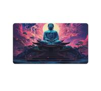 QSYFNBZL Extended Mouse Pad Psychedelic The Great Buddha Computer Keyboard Mouse Mat 40x75cm Keyboard Desk Mat for Office And GamingNon Slip Rubber Base