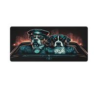 QSYFNBZL Extended Mousepad Black Dog Go to City Washable Mouse Mat 40x90cm Mice Pad with Non Slip Base And Stitched Edge for Office Gaming