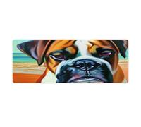 QSYFNBZL Extended Mousepad Brown And White Boxer Dog Extra Large Mouse Mat 30x80cm Large Desk Pad for Computer Laptop Office Home And Travel