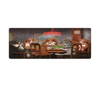 QSYFNBZL Extended Mousepad Dogs Playing Poker Extra Large Mouse Mat 30x80cm Large Desk Pad for Computer Laptop Office Home And Travel