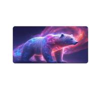 QSYFNBZL Extended Mousepad Galaxy Polar Bear Washable Mouse Mat 30x60cm Mice Pad with Non Slip Base And Stitched Edge for Office Gaming