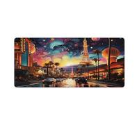 QSYFNBZL Extended Mousepad Psychedelic Las Vegas Strip at Night Washable Mouse Mat 40x90cm Desk Pad Computer PC Laptop Gaming Office Home Desk Accessory Gadget