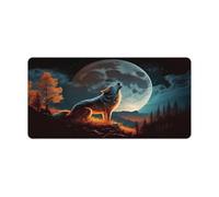 QSYFNBZL Extended Mousepad Wolf Howling Extra Large Mouse Mat 30x60cm Large Desk Pad for Computer Laptop Office Home And Travel