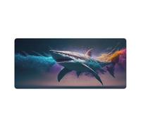 QSYFNBZL Extra Large Mouse Mat Undersea Sharks Computer Keyboard Mouse Mat Anti Skid Rubber Base Soft And Durable for Office Home Computers 40x90cm