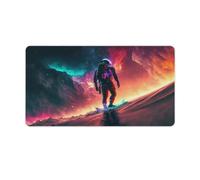 QSYFNBZL Gaming Mouse Pad Astronaut Surfing The Star Computer Keyboard Mouse Mat 40x75cm Large Desk Pad for Laptop PC Cute Office Supplies Desk Decro Accessories