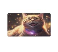 QSYFNBZL Gaming Mouse Pad Cosmic Space Cat Table Mat with Stitched EdgesNon Slip Rubber Waterproof Durable for Home OfficeGaming 40x75cm