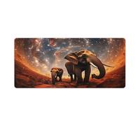 QSYFNBZL Gaming Mouse Pad Galaxies Elephants Computer Keyboard Mouse Mat 40x90cm Large Desk Pad for Laptop PC Cute Office Supplies Desk Decro Accessories