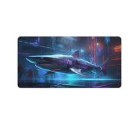 QSYFNBZL Gaming Mouse Pad Neon Predator Table Mat with Stitched EdgesNon Slip Rubber Waterproof Durable for Home OfficeGaming 30x60cm
